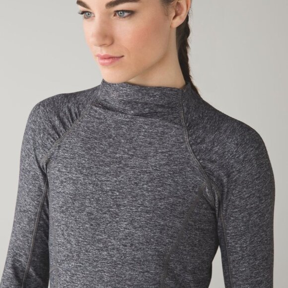 Lululemon Warm It Up Long Sleeve Training Running TopHeathered Black - Picture 14 of 14